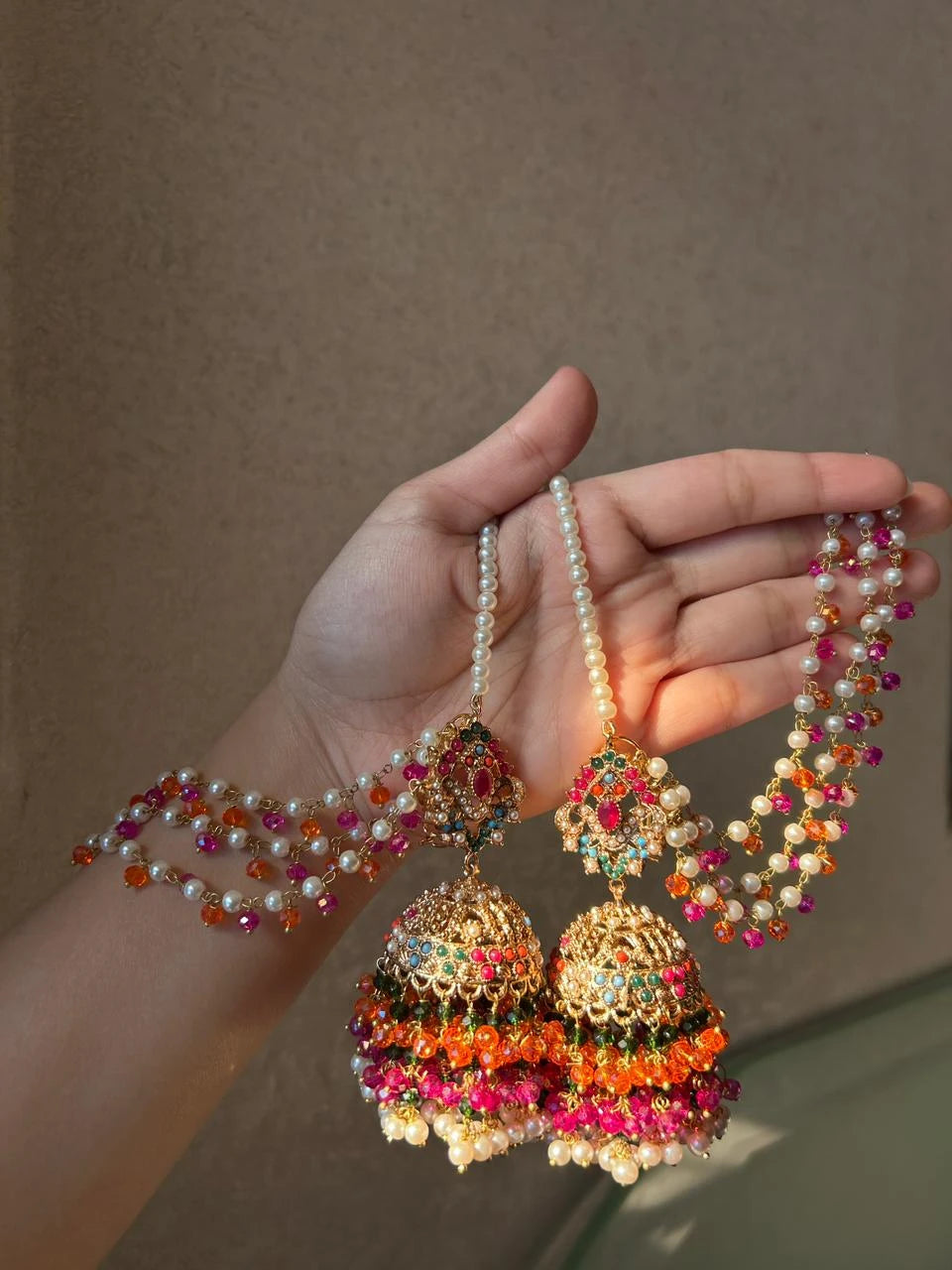 Multi Pearl Special Jhumki