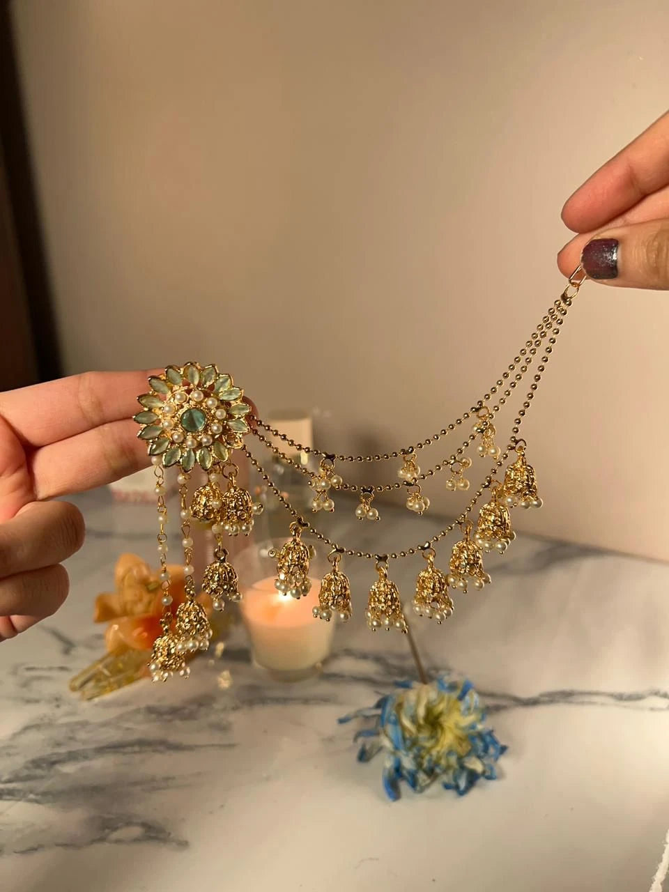 Flower Bahubali Jhumke