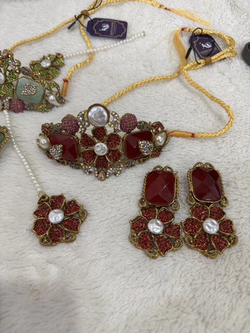Turkish Rose Choker Set