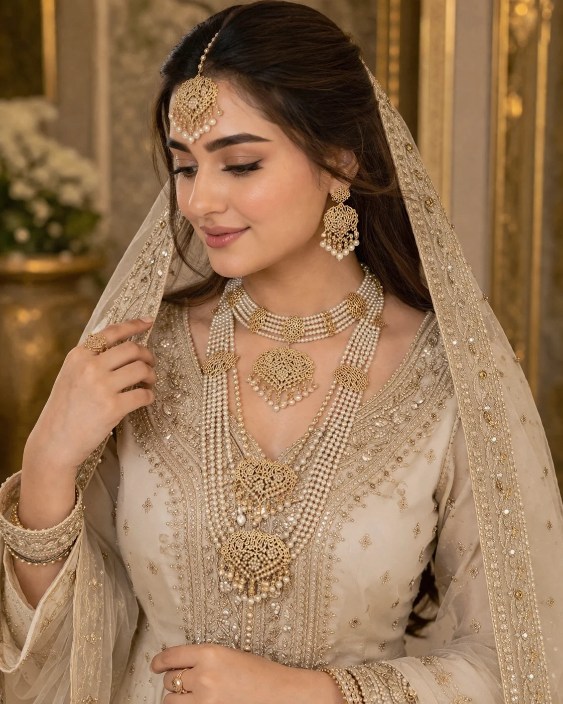 Pearl Royale Bridal Set – Multi-Layer Heritage Collection