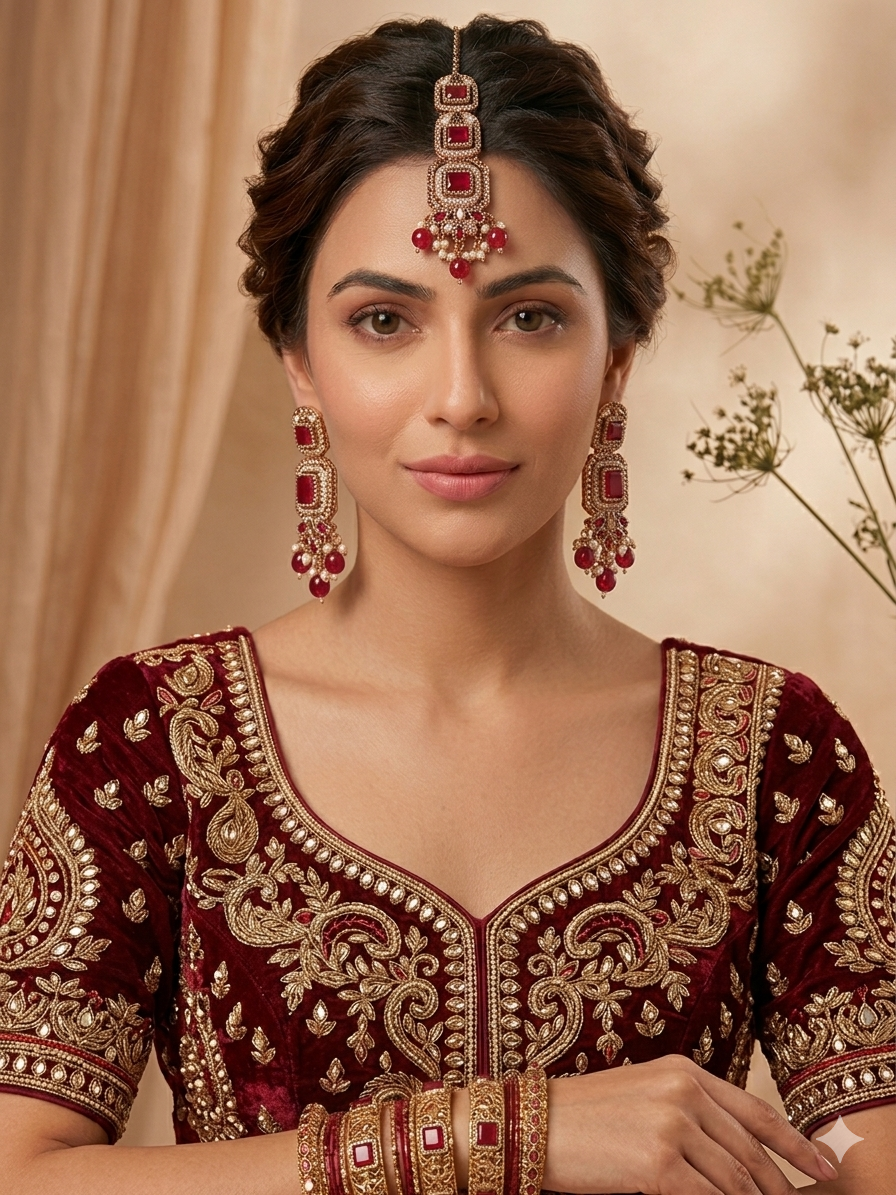 Noormehal Luxe earings tika Set